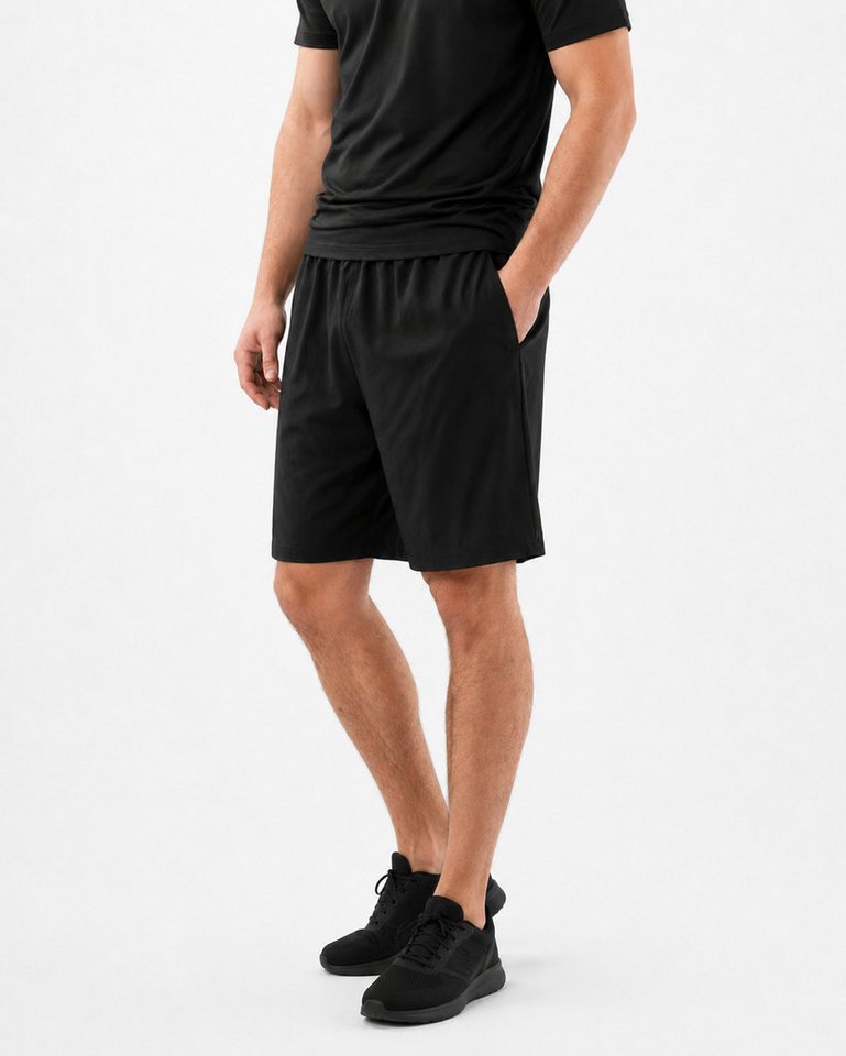 Kemes Laufhose Herren Sporthose Hose kurze Shorts (Packung, 1 Stück) Hosentaschen mit Reißverschluss