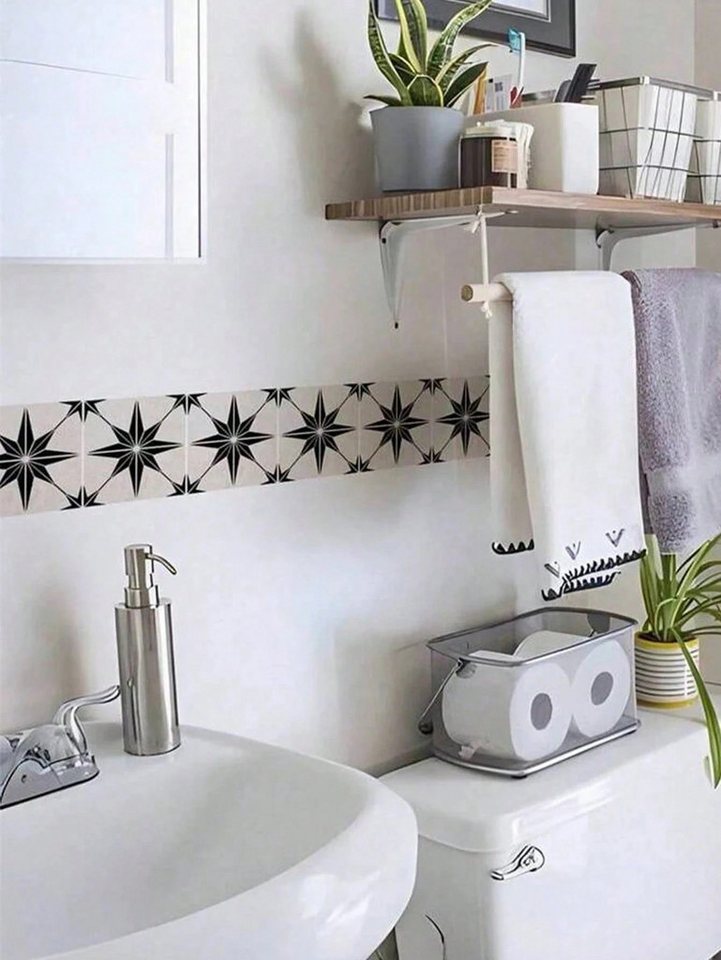 HomeBella Küchenrückwand Selbstklebende, abziehbare Wandtapete in Fliesenoptik, Wasserfeste Tapete für Küche, Bad & Wohnzimmer Bild 2