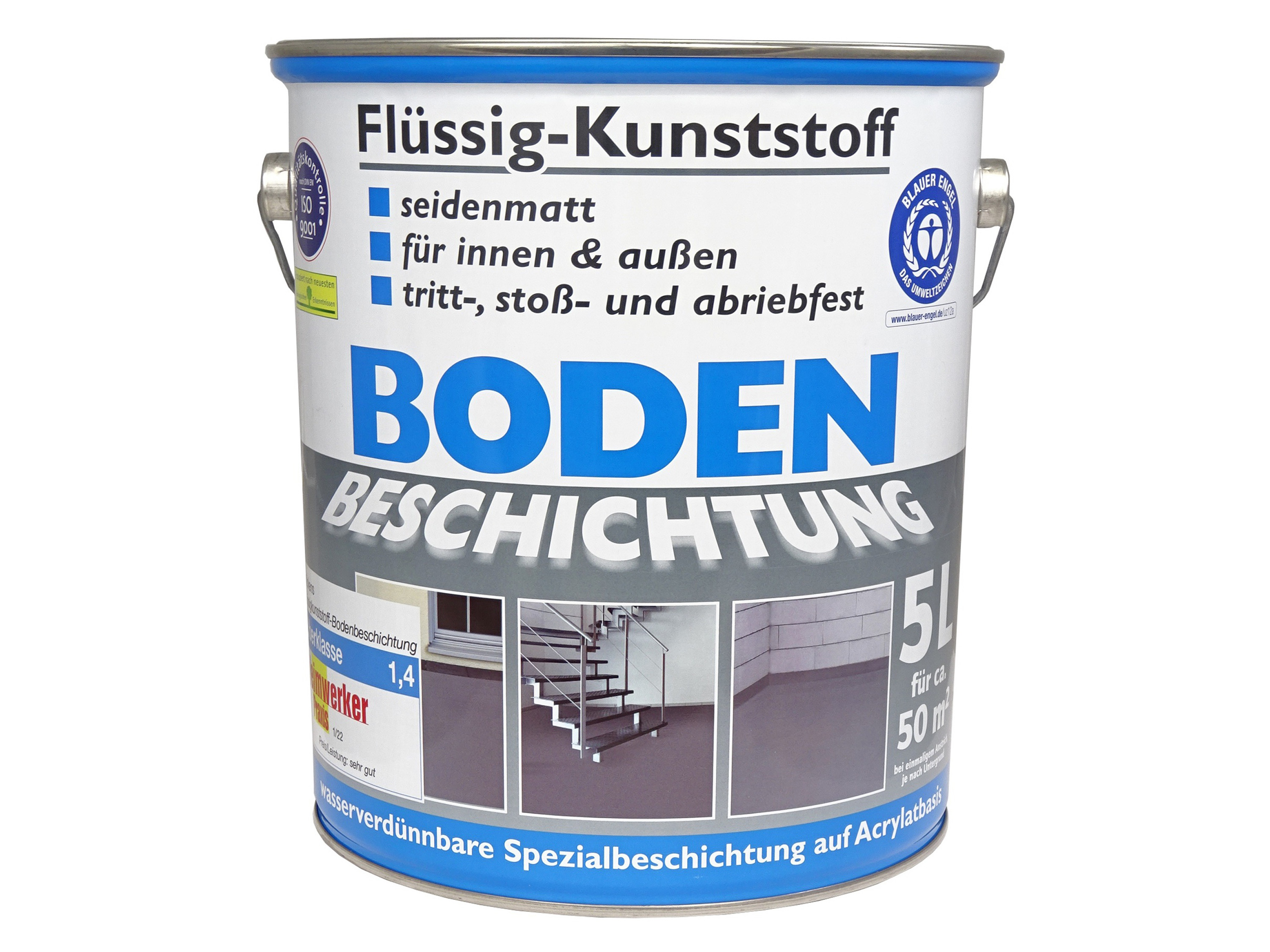 WILCKENS Flüssig-Kunststoff Bodenbeschichtung, 5 l (Lichtgrau)