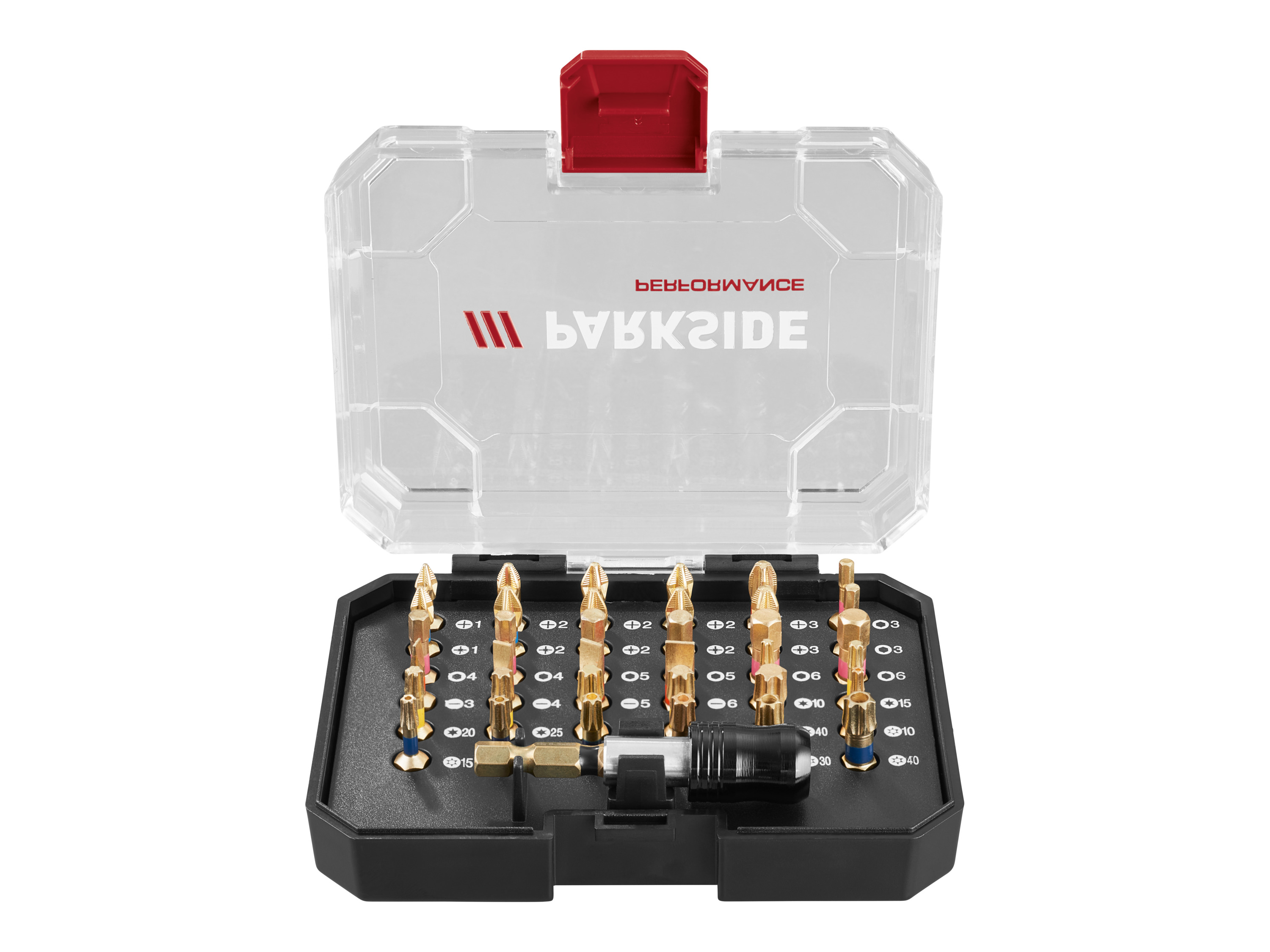 PARKSIDE PERFORMANCE® Bit-Set Torsion / Bit- und Steckschlüssel-Set Torsion »PBSP 2 D4« (Torsion Bit-Set, 37 tlg.)