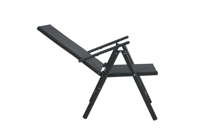 SVITA Klappstuhl 2er Set Gartenstuhl Klappbar (2 St), 2er Set, klappbar, verstellbare Rückenlehne, mit Armlehne, Schwarz