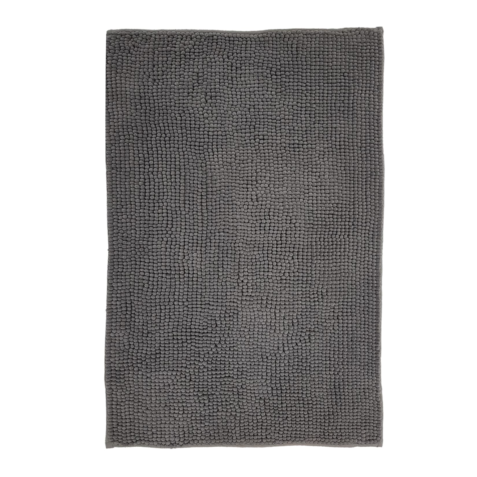 NYVI Badematte NYVISpa Chenille - Badezimmerteppich - Rutschfest, Saugfähig, Schnell Trocknend, Fußbodenheizung geeignet, Waschbar, Weich Farbe:Grau;Größe:Badematte 70x120 cm
