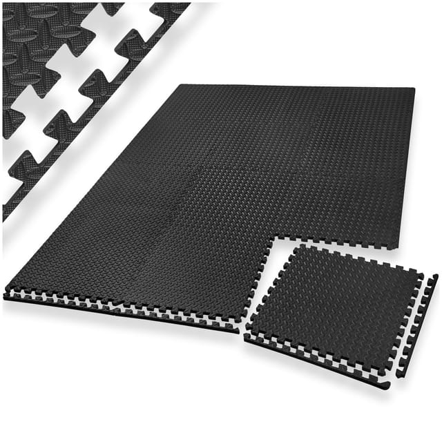 tectake Bodenschutzmatte Schutzmattenset, 24er Set mit 48 Randstücken, 24-teilig mit 48 Randstücken