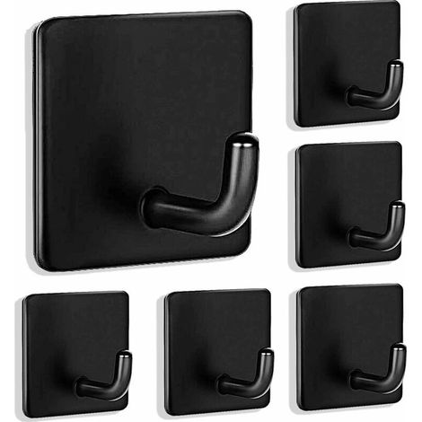 Stück Schwarze Klebehaken 3m 304 Edelstahl Wandhaken Rostfrei, Ölbeständig Und Wasserdicht Kein Bohren Erforderlich Saugnapf Handtuchhalter