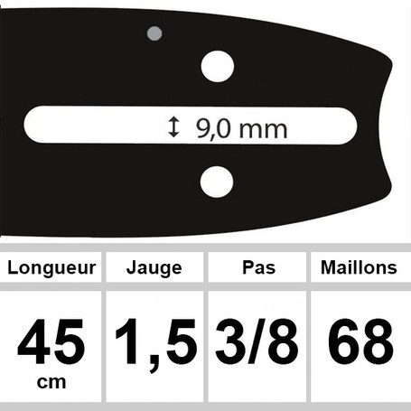Führungsschiene Castor - Ozaki Tech 45 Cm
