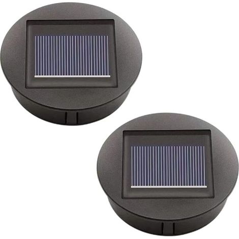Sabir Set Mit 2 Ersatz-solarleuchten Mit Leds – Solarpanel – Ersatzabdeckung – Für Außenbeleuchtung – Für Gartendekoration