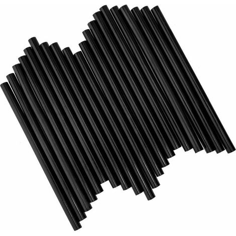 Sabir Heißklebesticks – Für Heißklebepistolen, 20 Stück, Schwarz, 11 X 200 Mm