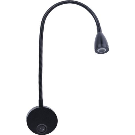 Sabir Leselampe, Led-lampe Mit Flexiblem Aluminium-schwanenhals, Wand-nachttischlampe Für Schlafzimmer Oder Büro, Warmweiß, 100–200 Lm/3000 K/3 W/110–220 V-led, Abstrahlwinkel: 30°, Länge: 28 Cm