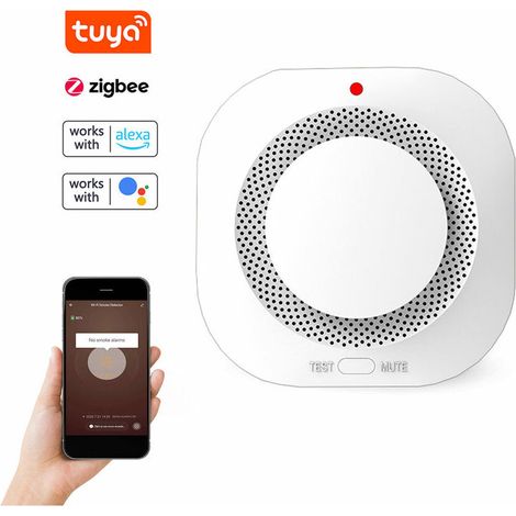 Tuya Zigbee Smart Funk-rauchmelder, Rauchmelder Für Zuhause, Akustischer Alarm Und Sms-benachrichtigung