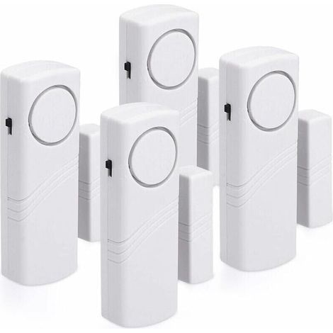 Sabir 4er-set Tür- Und Fensteralarme – Alarmanlage Für Zuhause Und Einbruchschutz – Magnetbetrieb – 120 Db