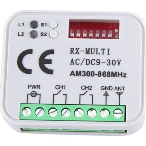 Mehrfrequenz-funkempfänger 300–868 Mhz – 2 Kanäle – 12–24 V Spannung – Relaismodul Für Garagentor-fernbedienung