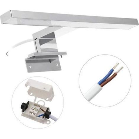 Sabir Led-badezimmerspiegelleuchte Mit Schalter, 30 Cm, 700 Lm, 5 W, 6000 K Kaltweiß, Wandmontage [energieklasse C]