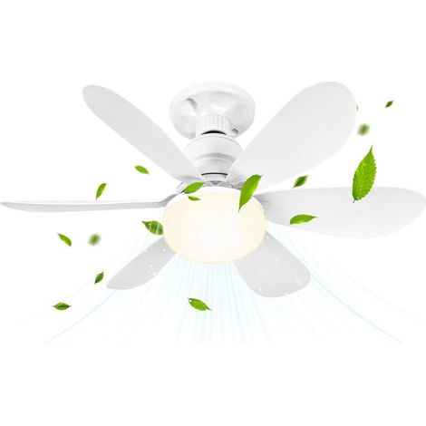 Sabir Deckenventilator Mit Licht Und Fernbedienung, 52 Cm, 40 W, Kleiner Dimmbarer Led-ventilator Mit E27-fassung, Kronleuchter-deckenventilatoren