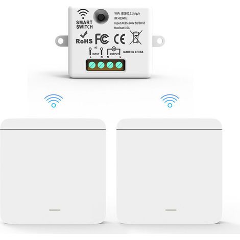 Sabir Funklichtschalter – Rf-sender-sicherheitsschalter Und 10-a-empfängersteuerung – Einfache Installation