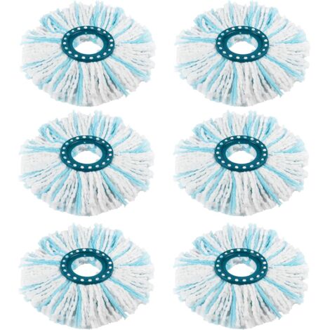 Lot De 10 Têtes De Rechange Pour Vadrouille Leifheit Clean Twist Disc Mop/clean Twist Disc Mop Ergo, Vadrouille En Microfibre Pour Tous Les Sols, Vadrouille Double Fibre Capable Dabsorber Efficacemen