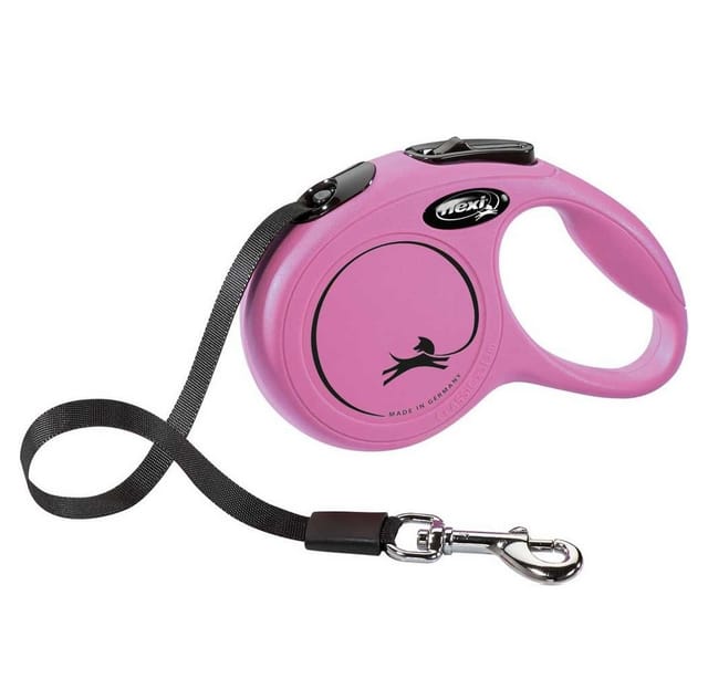 flexi Flexileine FLEXI Rollleine New CLASSIC Gurt - 3m, bis 12kg Farbe: Pink
