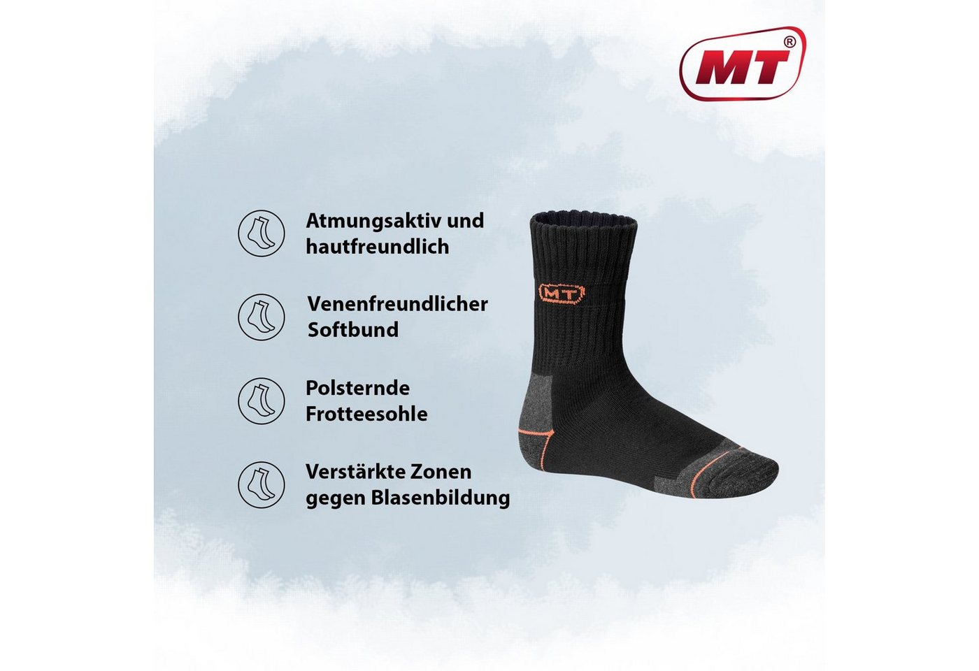 MT Arbeitssocken Herren Arbeits-/Freizeitsocken (6/12 Paar) Robuste Work Socken Bild 3