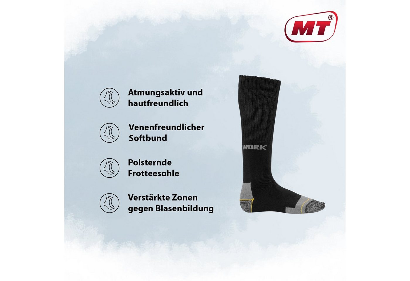MT Arbeitssocken Herren Arbeits-/Freizeitsocken (6/12 Paar) Robuste Kniestrümpfe Bild 3
