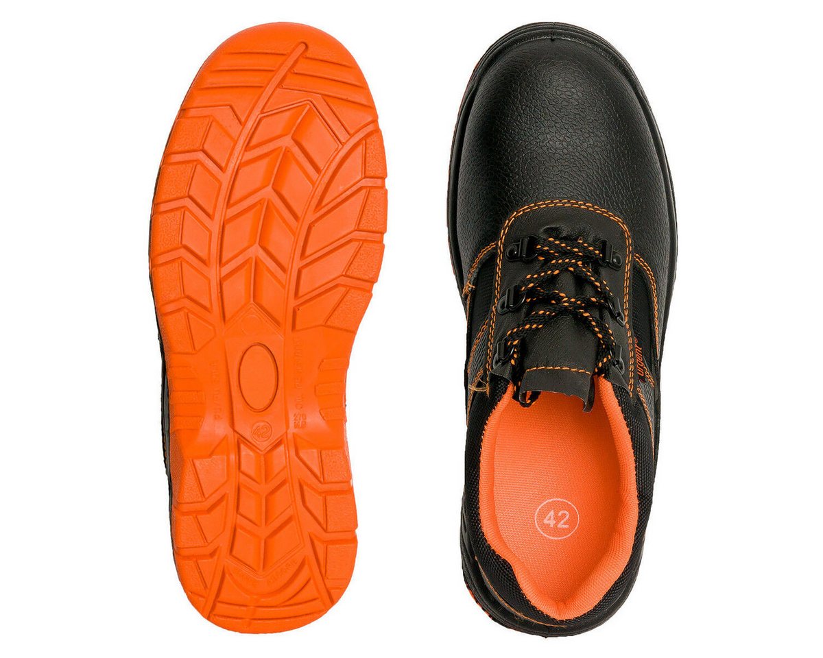 Urgent Arbeit Halbschuhe S1 Sicherheitsschuhe Bauschuhe Orange Stahlkappe Arbeitsschuh Bild 5