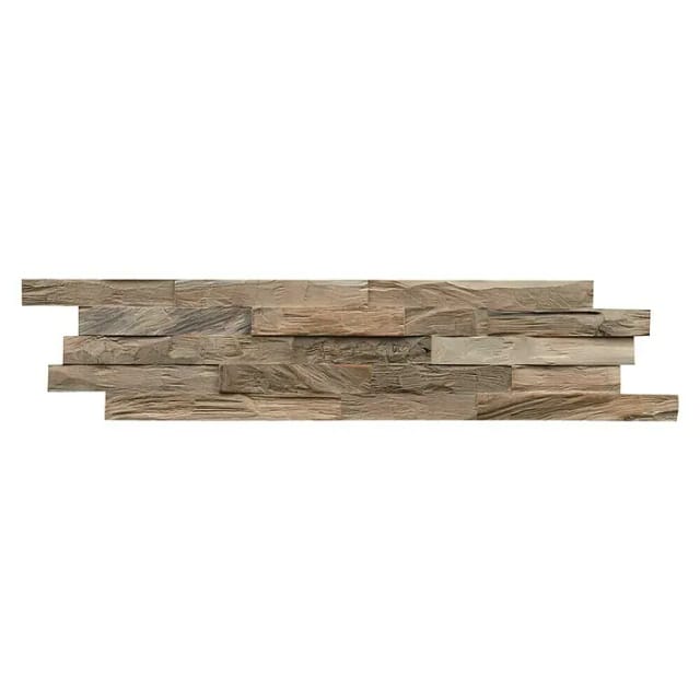 INDO 3D Wandpaneel Diamond / Classic Teak Natur, BxL: 15,00x61,00 cm, 0,10 qm, (Packung, Versandkostenfreie Lieferung) schallreduzierende Wandverkleidung mit 3D-Effekt