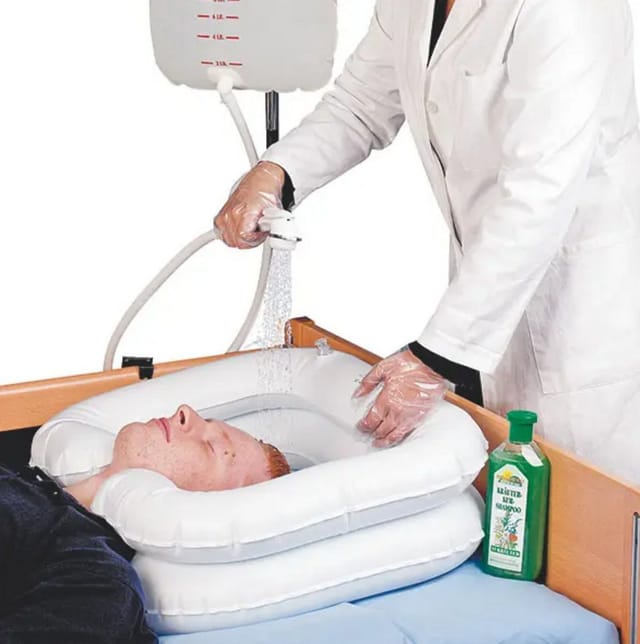 DocMed Kopfbrause Mobile Dusche / Kopfbrause, (Waschhilfe, 1-tlg., Mobile Dusche, Pflegehilfsmittel für zu Hause), Einfache Bedienung, 150 cm langer Schlauch