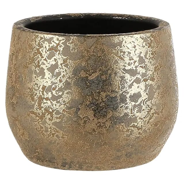 Mica Decorations Blumentopf Mica Blumentopf Clemente Ø 15,5 x 19,5 cm gold