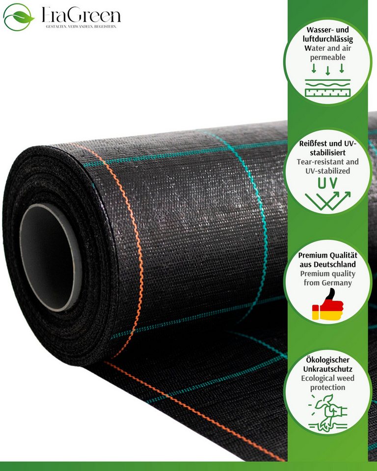 EraGreen Bodenschutzvlies EraGreen reißfeste Unkrautfolie 1m x 0,5m, UV-Stabil und wasserdurchl, (EraGreen reißfeste Unkrautfolie, UV-Stabil wasserdurchlässig Bodengewebe Gartenfolie) Bild 4