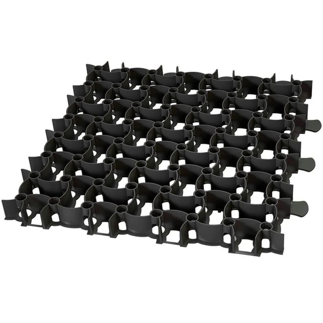 BigDean Rasengitter Rasengitter Kunststoff 20 Stück a 50 x 50 4 cm 16 t/m² in schwarz, 50x50 cm, Set, 20-St., Rasengitter, Robust, Wetterfest, Einfache Montage