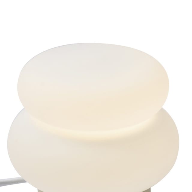Qazqa Tischleuchte Kumo, ohne Leuchtmittel, G9, Beige, Japandi, Glas, 1-flammig