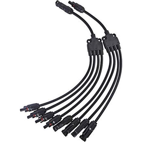 Sabir 4 Y-förmige Solarmodulverbinder, Stecker Und Buchse, Pv-verlängerungskabel.
