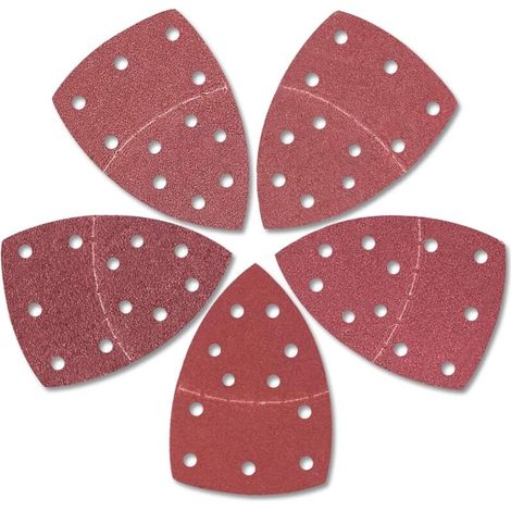 Sabir 50 Stück Schleifblätter Mit 11 Löchern Für Schleifmaschinen, 152 X 105 Mm, Körnung 40, 60, 80, 120, 180, Schleifpad Zum Schleifen/polieren, Passend Für Bosch Psm100a, Psm 200aes, Psm 18