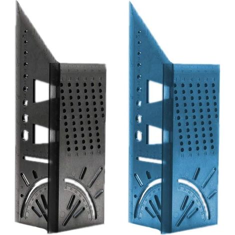 Sabir 3d Aluminiumlegierung Schreiner 2 Stück 3d Gehrungswinkel Holzbearbeitungswinkel 45/90 90 Grad Winkellineal Geeignet Für Ingenieure Und Schreiner