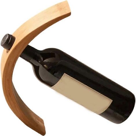 Flaschenhalter Aus Bambus (bamboo Balance), Ein Dekorativer Und Kreativer Präsentationsständer Für Eine Weinflasche