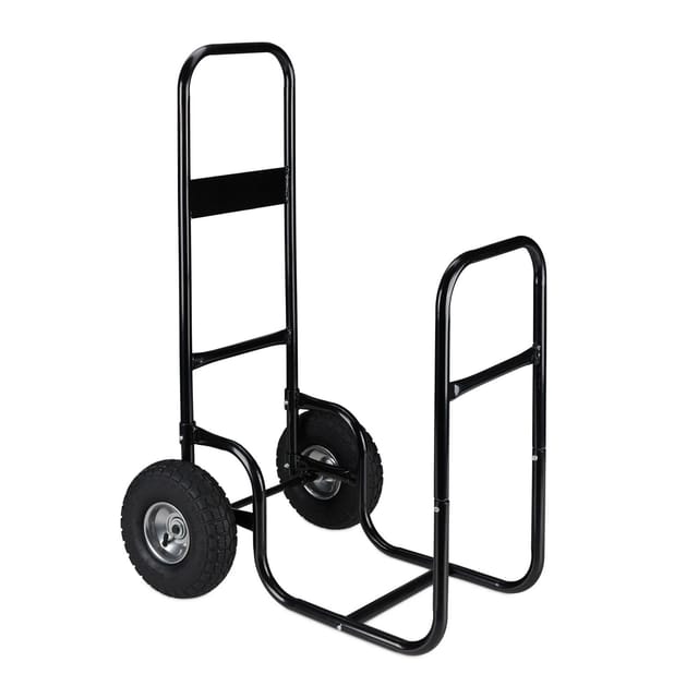 relaxdays Kaminholzregal Kaminholzwagen aus Stahl, BxTxH:53x69x107 cm