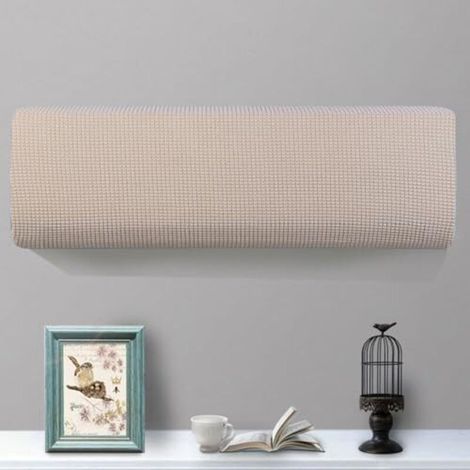Sabir Elastische Schutzhülle Für Wandklimageräte, 80–86 Cm, Staubschutz Aus Polyester, Waschbar Und Wiederverwendbar, Beige