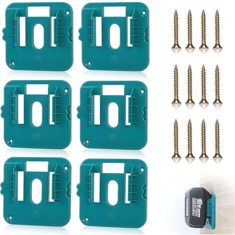 Sabir 6 X Makita 18v Batteriehalter Mit 12 Schrauben, Kompatibel Mit Makita Bl1860 Bl1850 Bl1840 Bl1830, Blau (batterie Nicht Enthalten)