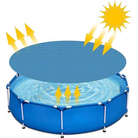 Sabir Pool-isolierfolie, Runde Poolabdeckung, Wärmedämmfolie „love“, 152 Cm
