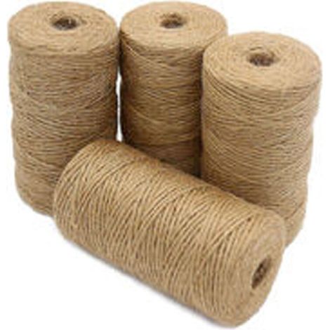 Sabir 4 Stück À 100 M Naturjute-garn, 2 Mm Bastelgarn, Dekoratives Garn, Sehr Gut Geeignet Für Heimdekoration Und Bastelarbeiten, Feines Handgewebtes Hanfseil