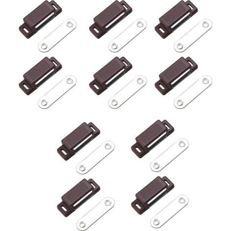 Sabir Starker Magnetverschluss – 4 Kg Haltekraft – 10er-pack – Braun – Türmagnet – Magnetverschluss – Schrankmagnet – Schranktürmagnet