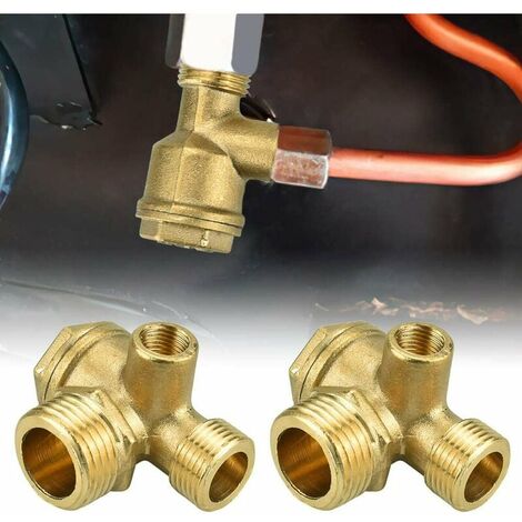 Jkwg 2 Stück Kupfer-kompressor-rückschlagventil, 10 Mm, 16 Mm, 20 Mm, Rostfreies Kompressor-rückschlagventil, Verschleißfestes Kompressor-rückschlagventil Zum Verbinden Von Rohrverschraubungen