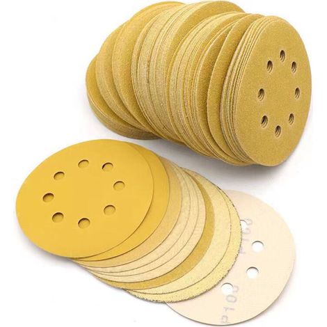 Sabir Schleifpapier, Körnung 80, 125 Mm, 100 Schleifscheiben Für Exzenterschleifer, Schleifpapier