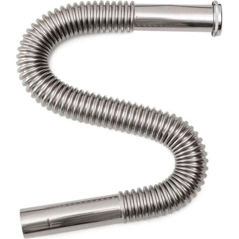 Sabir Flexibler Edelstahl-siphon, Flexibler Abflussschlauch Für Spüle, Bad, Küche, Wasserschlauch