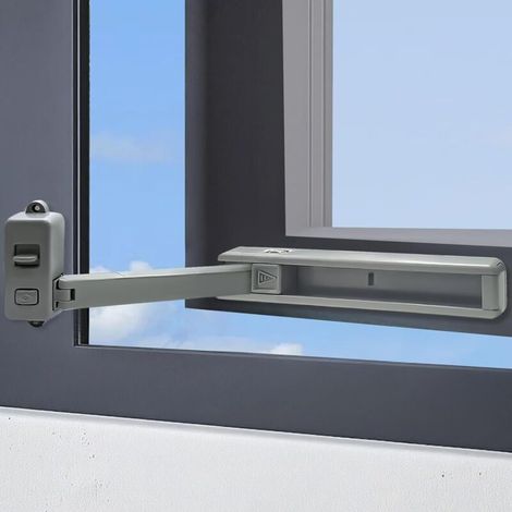 Sabir Fensterbegrenzer, Fensterbegrenzer Ohne Bohren, Kindersicherung Für Fenster, Katzenschutz Für Fenster, Kindersicherung Für Offene Fenster (grau)