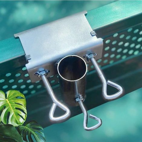 Sabir Balkon-sonnenschirmständer, Sonnenschirmhalterung Für Gartentische, Verstellbare Schirmklemme Für Balkone, Sonnenschirmbefestigung Für Tische, 38 Mm