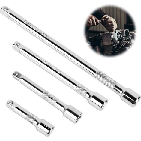 Sabir Steckschlüsselverlängerungen-set, 4-teilig, 1/4 Zoll, 50 Mm, 75 Mm, 100 Mm, 150 Mm, Ratschenverlängerung, Für Manuelle/pneumatische Ratschenschlüssel