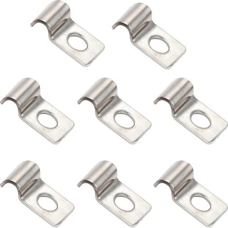 Sabir 60-teiliges Befestigungsset Für Starre Zaunwände: M5-zaunclips, Für Haus Und Garten, Befestigung Für Rohre Mit 5 Mm Durchmesser, Zaunclips