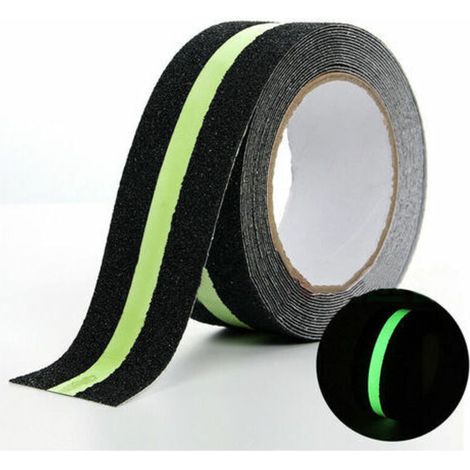 Sabir Antirutschband Aus Mattiertem Pvc, Extrem Haftend Und Leuchtend, Für Treppenstufen Im Innen- Und Außenbereich, 5 Cm X 5 M, Grün