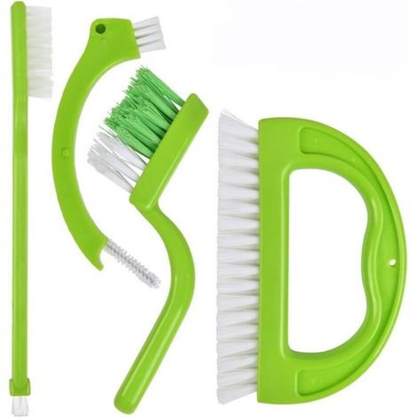 Sabir 4-teiliges Reinigungsbürsten-set, Fugenreinigungsbürste Mit Rutschfestem Griff, Geschirrspülbürsten Mit Nylonborsten Für Küche Und Bad