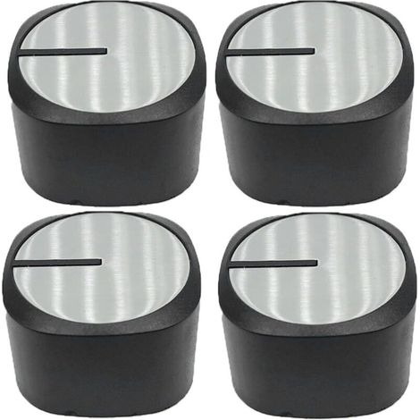 Sabir 4 Stück Kochfeldknöpfe, Universal-bedienknöpfe, Herdknöpfe, Gaskochfeldknöpfe, Für Fast Alle Herde, Kochfelder, Backöfen, Gasherde (6 Mm)