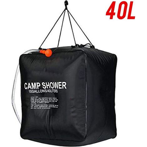 Sabir 40-liter-solarduschsack Für Camping, Geeignet Für Temperaturen Bis Zu 45°c, Wandern Und Klettern.